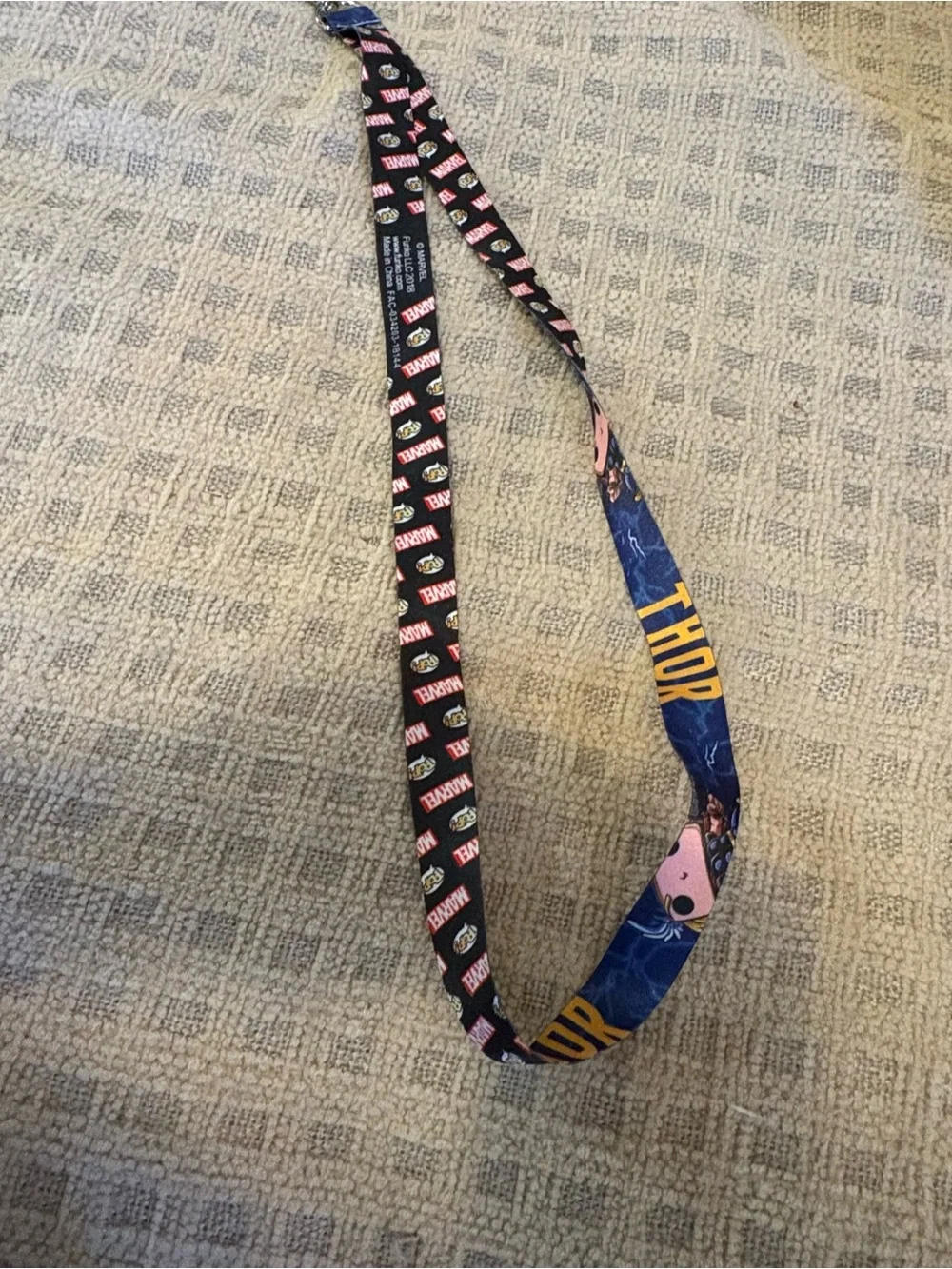 Marvel Funko Kids Thor Lanyard in Blue and Yellow with Rubber Charm